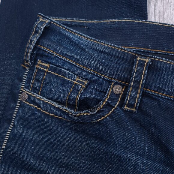 Silver Jeans Women's 31x30 Aiko Bootcut Boot Medium Blue Denim Mid Rise Pant - Picture 5 of 9